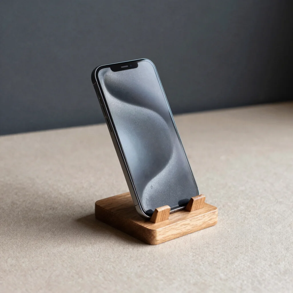 Minimalist Oak Phone Stand
