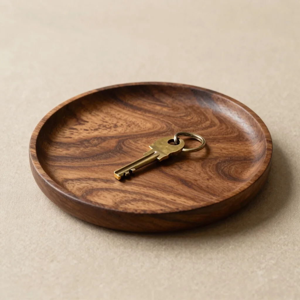 Turned Walnut Valet Tray